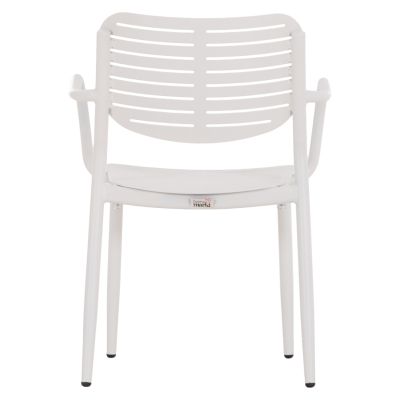 DINING CHAIR HILLIARD HM6644.02 ALUMINUM IN WHITE COLOR 58x52x78Hcm.