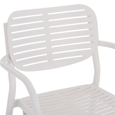 DINING CHAIR HILLIARD HM6644.02 ALUMINUM IN WHITE COLOR 58x52x78Hcm.