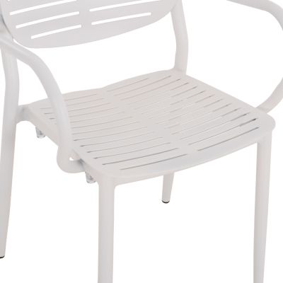 DINING CHAIR HILLIARD HM6644.02 ALUMINUM IN WHITE COLOR 58x52x78Hcm.