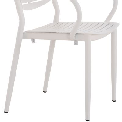 DINING CHAIR HILLIARD HM6644.02 ALUMINUM IN WHITE COLOR 58x52x78Hcm.