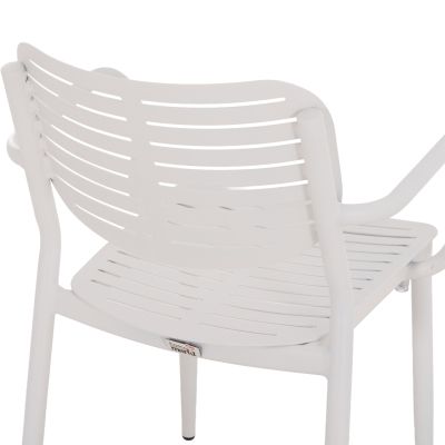 DINING CHAIR HILLIARD HM6644.02 ALUMINUM IN WHITE COLOR 58x52x78Hcm.