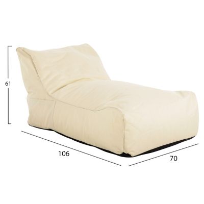 Pouf Bloom Waterproof HM5111.11 Beige POLYESTER-UV PROTECTED 106x70x61cm