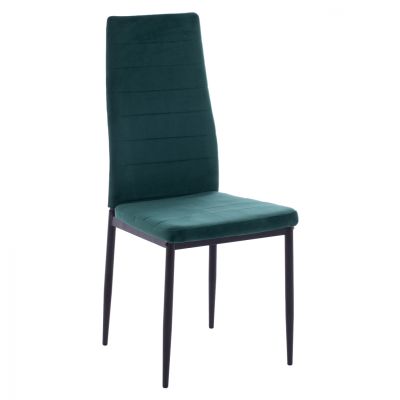 METAL CHAIR HM0037.33 GREEN VELVET WITH METAL FRAME K/D