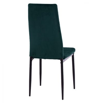 METAL CHAIR HM0037.33 GREEN VELVET WITH METAL FRAME K/D