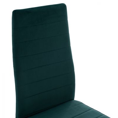 METAL CHAIR HM0037.33 GREEN VELVET WITH METAL FRAME K/D