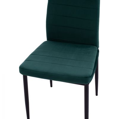 METAL CHAIR HM0037.33 GREEN VELVET WITH METAL FRAME K/D