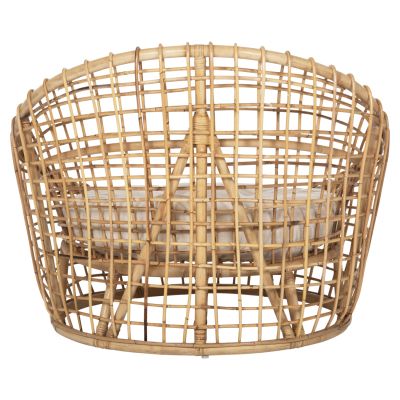 ARMCHAIR-NEST ENTO HM9814 RATTAN IN NATURAL SHADE-BEIGE CUSHION 85x75x67Hcm.