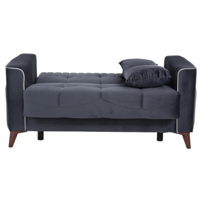 HM3248.01, 2-seater sofa-bed, grey, storage space 158x86x90Η