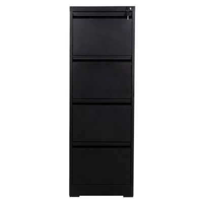 OFFICE FILING CABINET (4) SIDER HM6637.01 BLACK METAL 45.5x62x134Hcm.