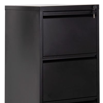 OFFICE FILING CABINET (4) SIDER HM6637.01 BLACK METAL 45.5x62x134Hcm.