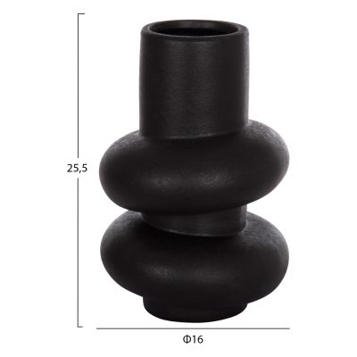 КЕРАМИЧНА ВАЗА ROOK -MATTE BLACK 