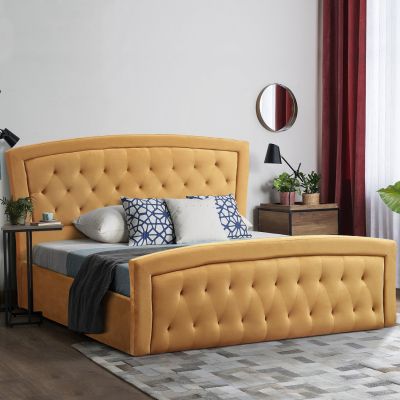 Bed Odelia Velvet Gold with storage space 160x200 cm HM581.07