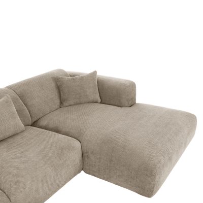 CORNER SOFA BRICKEN HM3275.01R BEIGE FABRIC 110-282x98-160x72Hcm.