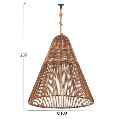 CEILING PENDANT LUMINAIRE SET HM11920 ROPE AND BANANA TREE FIBERS Φ100Χ205H cm.