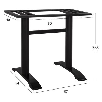 Метална основа черна матова 57x54x72.5 с десктоп поддръжка HM458
