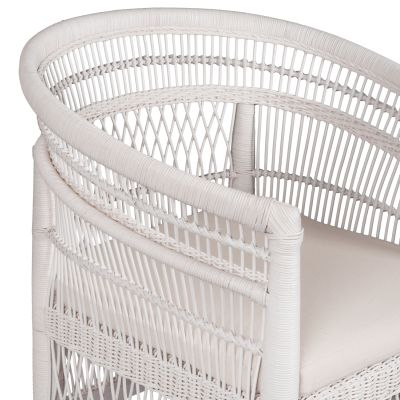 ARMCHAIR MALAWI HM9635.02 MAHOGANY WOOD WITH RATTAN IN WHITE--B'RATED 80x70x86Hcm.