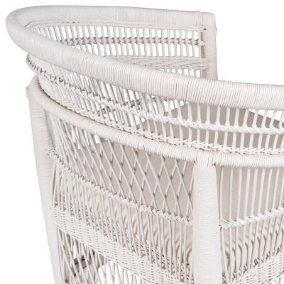 ARMCHAIR MALAWI HM9635.02 MAHOGANY WOOD WITH RATTAN IN WHITE--B'RATED 80x70x86Hcm.