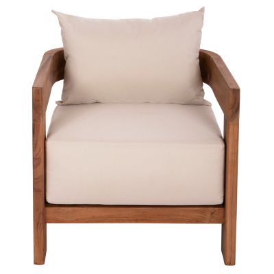 LOUNGE ARMCHAIR SERIES KIOTO HM6380 TEAK WOOD IN NATURAL COLOR 70x74x72Hcm.