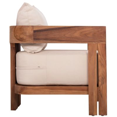 LOUNGE ARMCHAIR SERIES KIOTO HM6380 TEAK WOOD IN NATURAL COLOR 70x74x72Hcm.