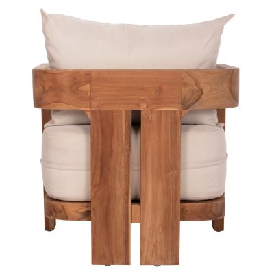 LOUNGE ARMCHAIR SERIES KIOTO HM6380 TEAK WOOD IN NATURAL COLOR 70x74x72Hcm.