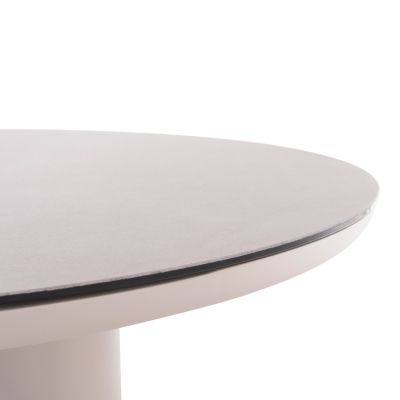 OUTDOOR DINING SET 5PCS STREAM HM11004.02 CREAM WHITE ALUM.--ROPE-OLEFIN CUSHIONS BEIGE