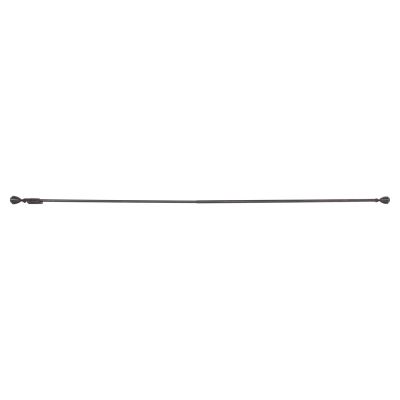 METAL CURTAIN ROD HM11280.03 FOLDABLE IN BLACK-RED COLORING WITH CONE ENDS 110-210cm.