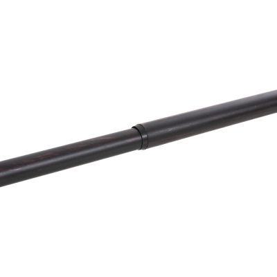 METAL CURTAIN ROD HM11280.03 FOLDABLE IN BLACK-RED COLORING WITH CONE ENDS 110-210cm.