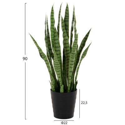 DECORATIVE SYNTHETIC PLANT ΗΜ7995 SANSEVIERIA IN GREEN 90Hcm.