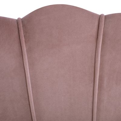 Диван 2 места Coquille HM8627.02 от кадифе гнила ябълка и златни крака 130x81x86см