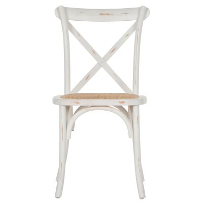 Chair Owen Stackable Wooden from Beech wood White Wash Color with crossed back HM8575.04 45x55,5x90 cm