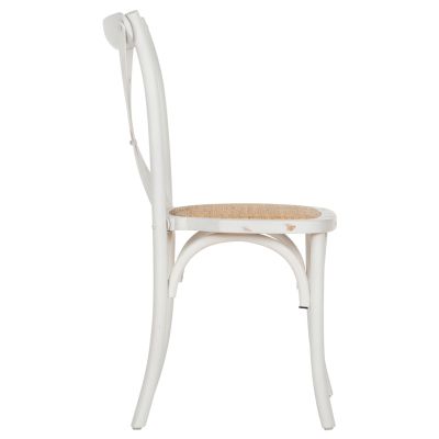 Chair Owen Stackable Wooden from Beech wood White Wash Color with crossed back HM8575.04 45x55,5x90 cm