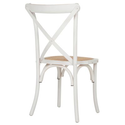 Chair Owen Stackable Wooden from Beech wood White Wash Color with crossed back HM8575.04 45x55,5x90 cm