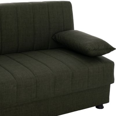 Hm3239.05 ANDRI three-seater sofa-bed, cypress green fabric