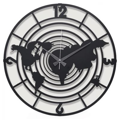 WALL CLOCK METAL BLACK HM7457 41x41 cm.