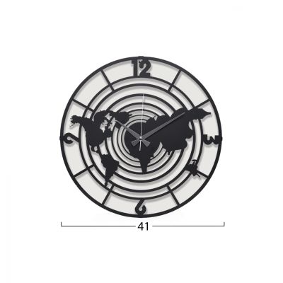 WALL CLOCK METAL BLACK HM7457 41x41 cm.