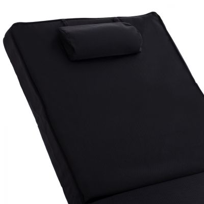 ΜΑΞΙΛΑΡΙ ΞΑΠΛΩΣΤΡΑΣ TEXTILENE 600gr/m2 2X1 SIFNOS ΜΑΥΡΟ HM11237.05T 194x70x11 εκ.