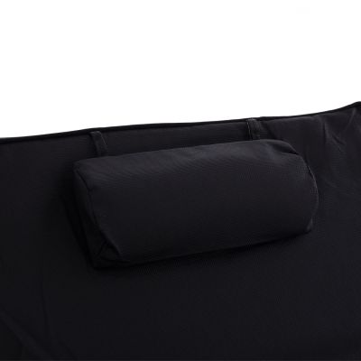 ΜΑΞΙΛΑΡΙ ΞΑΠΛΩΣΤΡΑΣ TEXTILENE 600gr/m2 2X1 SIFNOS ΜΑΥΡΟ HM11237.05T 194x70x11 εκ.