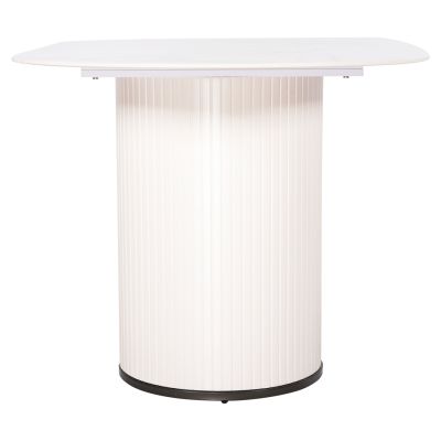 DINING TABLE CORBY HM9771.01 CERAMIC 12mm TOP IN WHITE MARBLE COLOR-MDF IN WHITE 180x90x76Hcm.