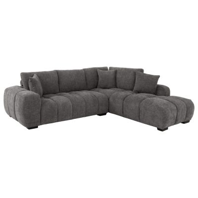 CORNER SOFA (RIGHT) COVEN HM3266.03R DARK GREY FABRIC 298x102-208x85Hcm.