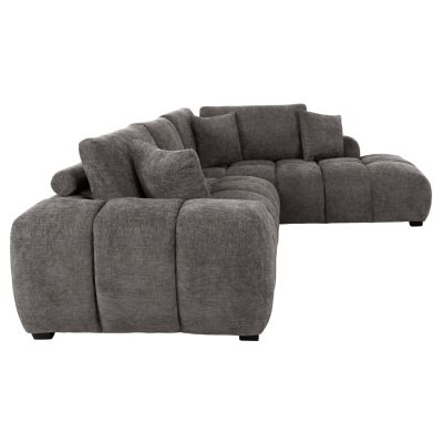 CORNER SOFA (RIGHT) COVEN HM3266.03R DARK GREY FABRIC 298x102-208x85Hcm.