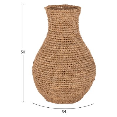 БОХО ВАЗА ЗА ПОД - ЕСТЕСТВЕН ЦВЯТ Φ34x50Hcm.