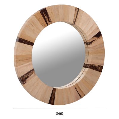 ОГЛЕДАЛО PALM-ЕСТЕСТВЕН ЦВЯТ- Φ60x4см.