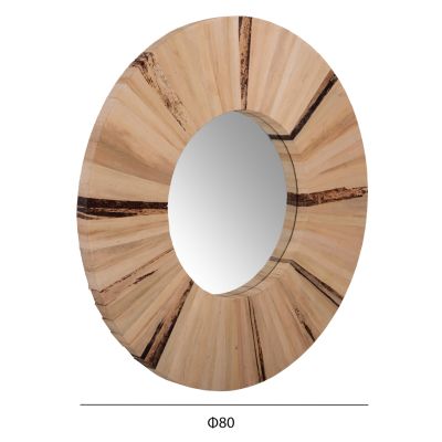 ОГЛЕДАЛО PALM-ЕСТЕСТВЕН ЦВЯТ- Φ80x4см.