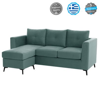 ΡONZA corner sofa, mint, high leg, 2pcs, reversible