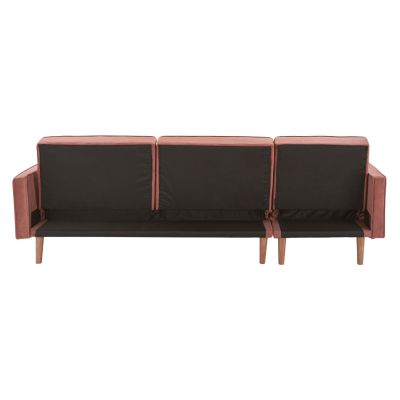 REVERSIBLE CORNER SOFA TALIA HM3153.02 VELVET IN DUSTY PINK 267x153x85cm.