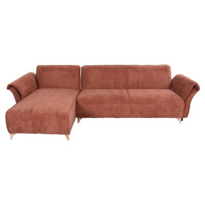 CORNER REVERSIBLE SOFA-BED MAILO HM6071.04 ORANGE FABRIC-METAL LEGS 300x150x80Hcm.