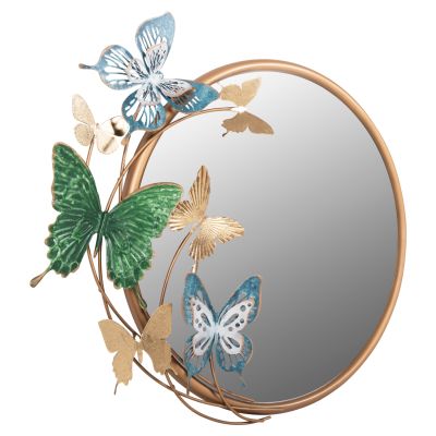 ОГЛЕДАЛО BUTTERFLY ЗЛАТНО-ЗЕЛЕНО-СИНЬО 62x6,5x56Hcm.