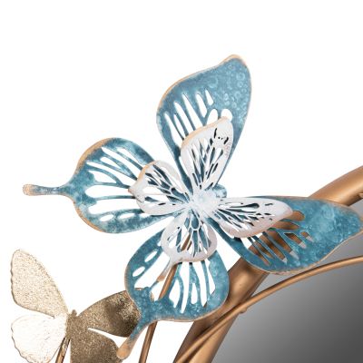 ОГЛЕДАЛО BUTTERFLY ЗЛАТНО-ЗЕЛЕНО-СИНЬО 62x6,5x56Hcm.