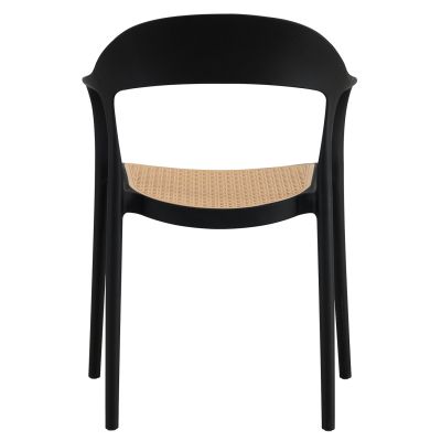 ARMCHAIR POLYPROPYLENE CLEO HM5935.02 BLACK WITH BEIGE SEAT 57x53x81Hcm.