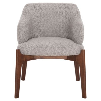 DINING SET 7PCS ABAI HM21338.02 TABLE MADE OF MDF--CHAIRS WITH BOUCLE FABRIC